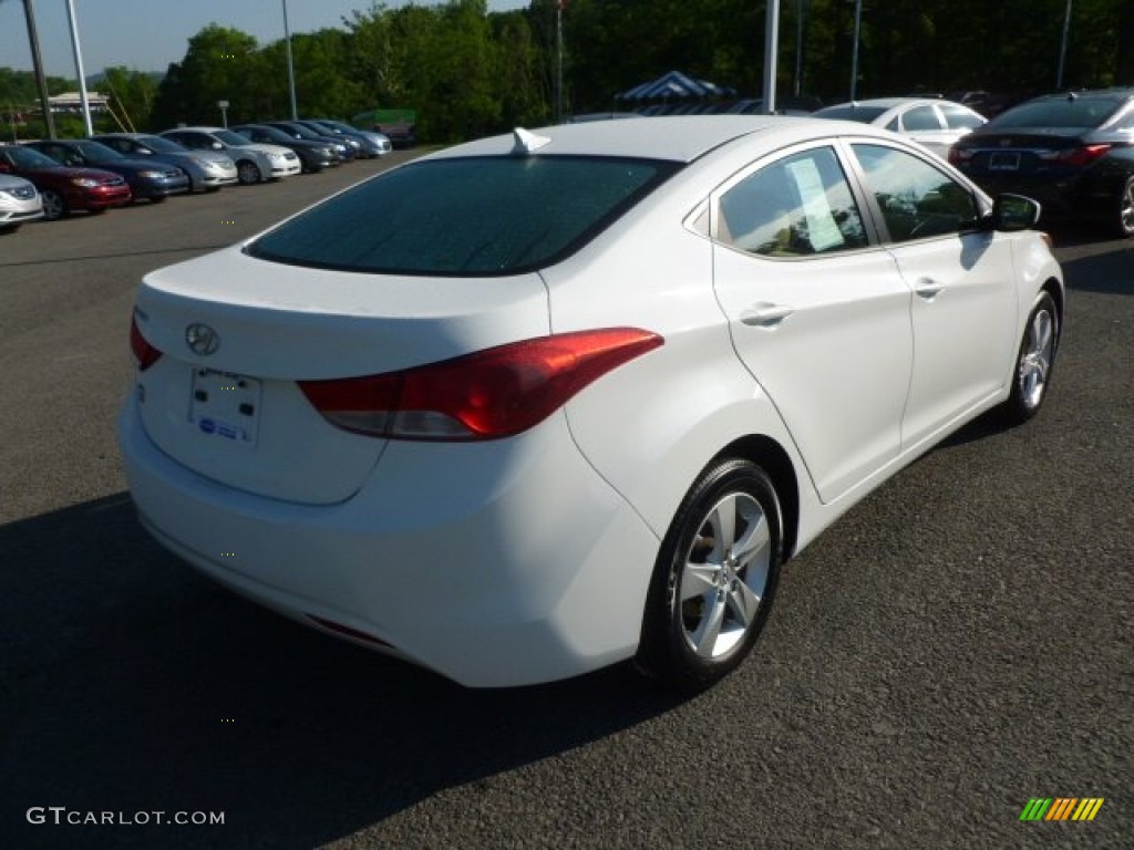 2012 Elantra GLS - Shimmering White / Beige photo #7