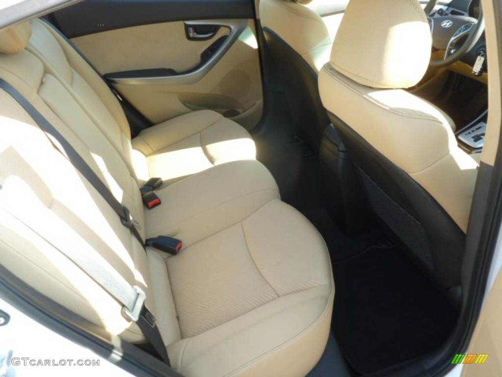 2012 Elantra GLS - Shimmering White / Beige photo #12