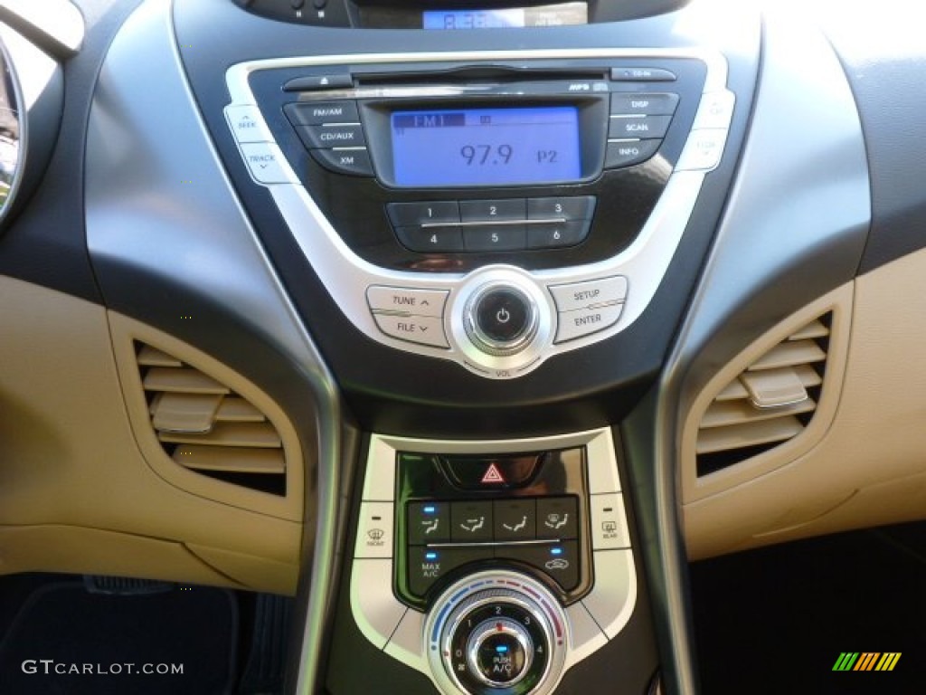 2012 Elantra GLS - Shimmering White / Beige photo #19