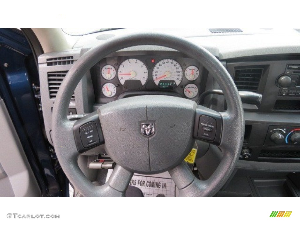 2007 Dodge Ram 2500 ST Regular Cab 4x4 Medium Slate Gray Steering Wheel Photo #65696144