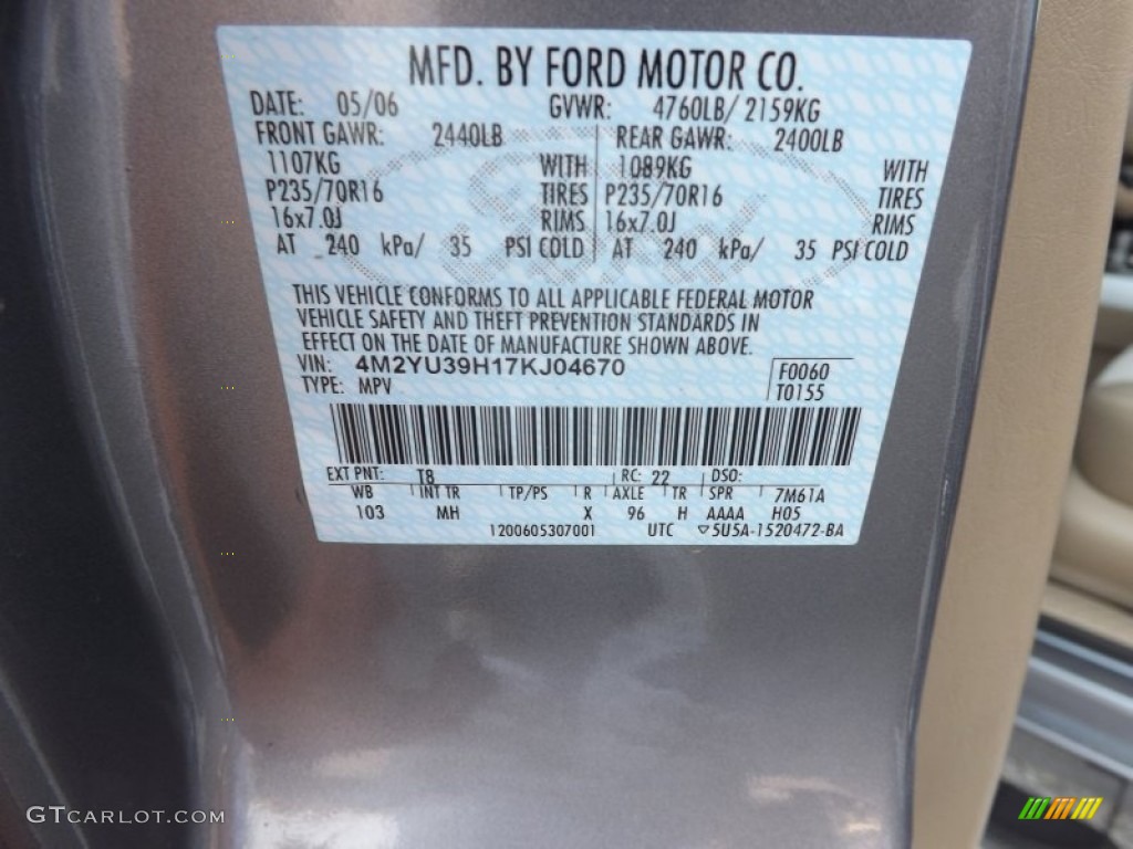 2007 Mercury Mariner Hybrid 4WD Parts Photos