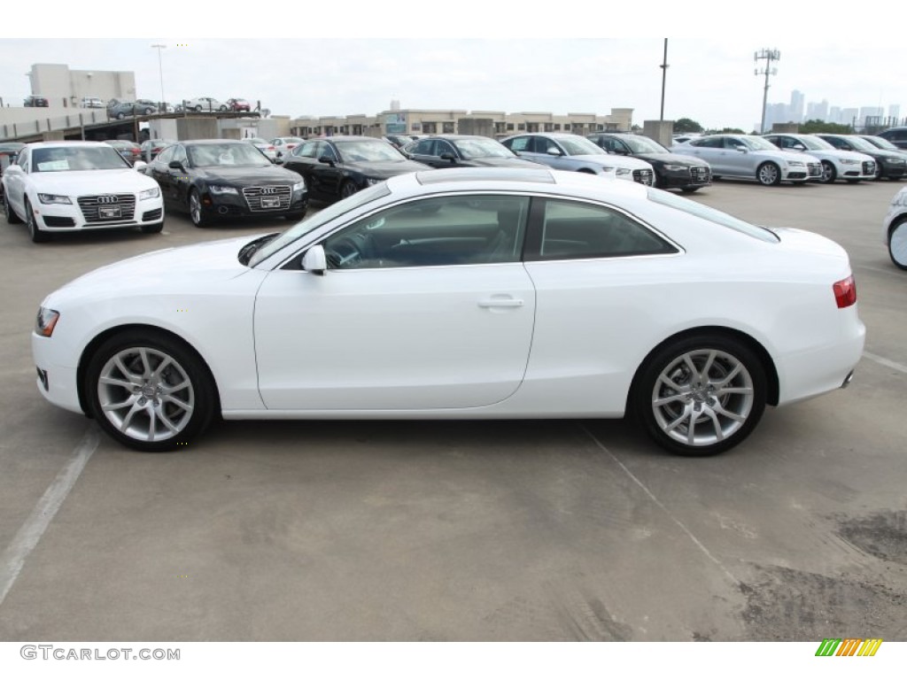 2012 A5 2.0T quattro Coupe - Ibis White / Black photo #4