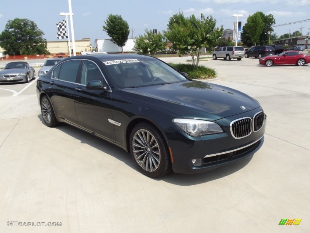 2010 7 Series 750Li Sedan - Deep Green Metallic / Saddle/Black Nappa Leather photo #2