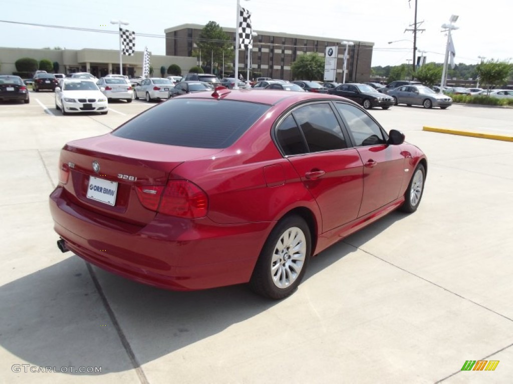 2009 3 Series 328i Sedan - Crimson Red / Beige photo #3