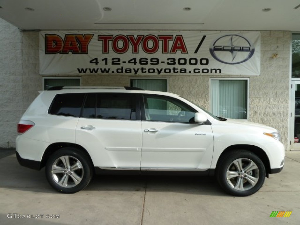 2012 Highlander Limited 4WD - Blizzard White Pearl / Ash photo #1