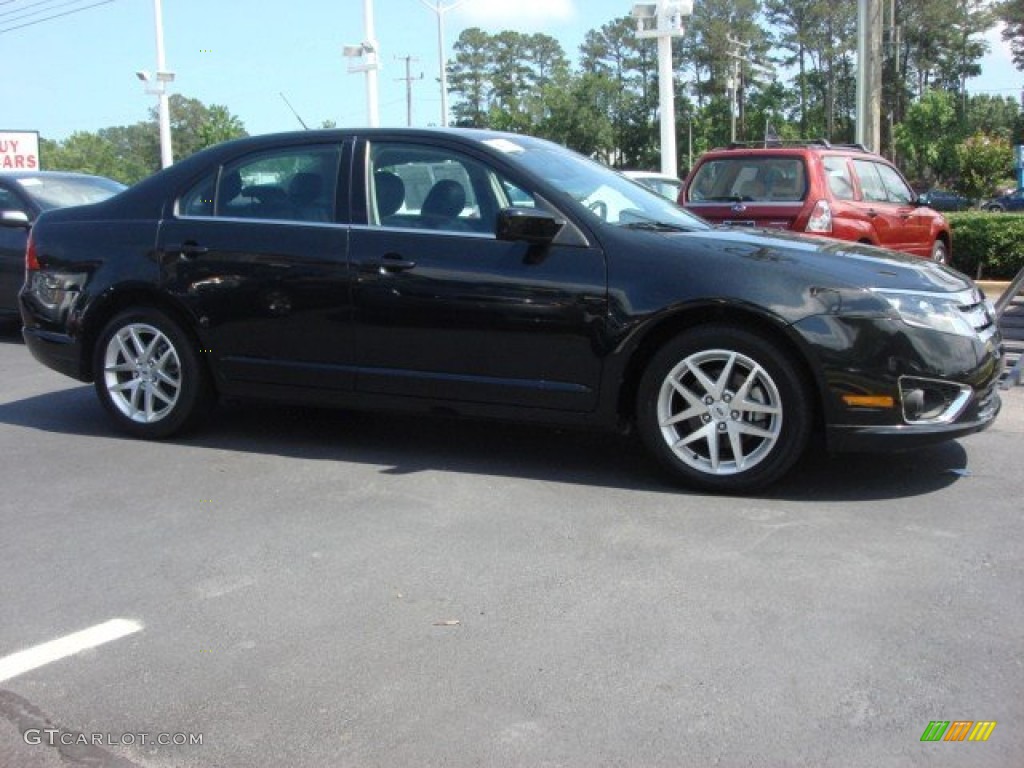 2011 Fusion SEL V6 - Tuxedo Black Metallic / Charcoal Black photo #3