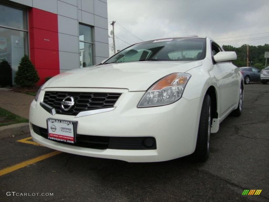 2009 Altima 2.5 S Coupe - Winter Frost Pearl / Charcoal photo #1