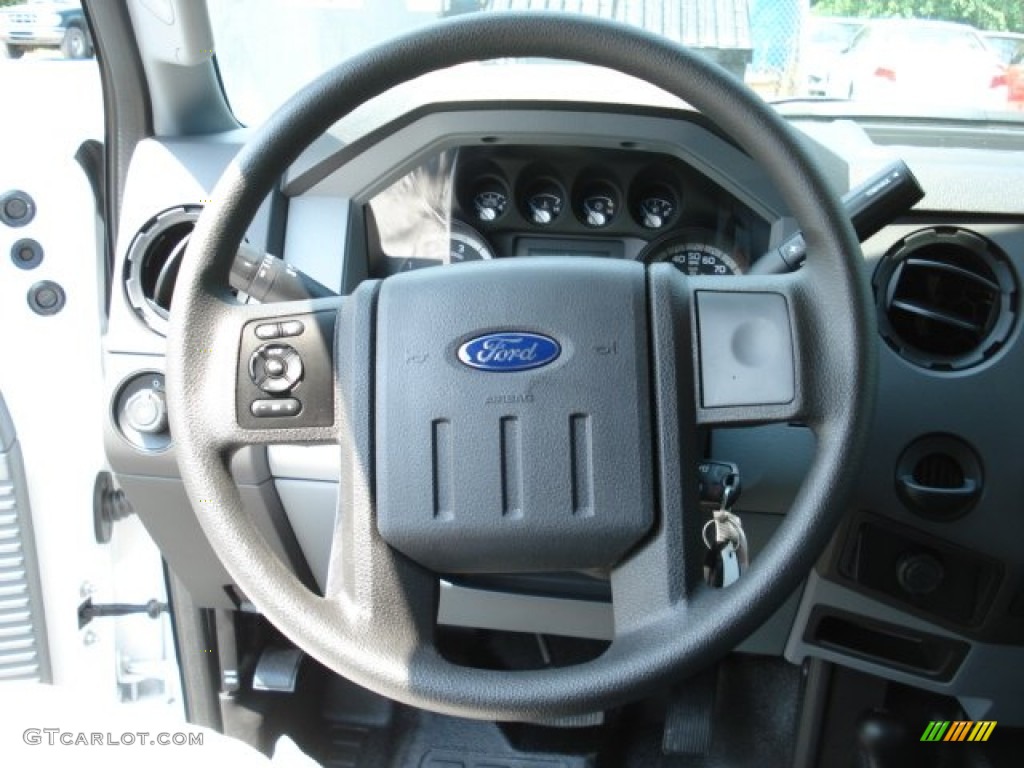 2012 Ford F550 Super Duty XL Crew Cab 4x4 Chassis Steel Steering Wheel Photo #65703047