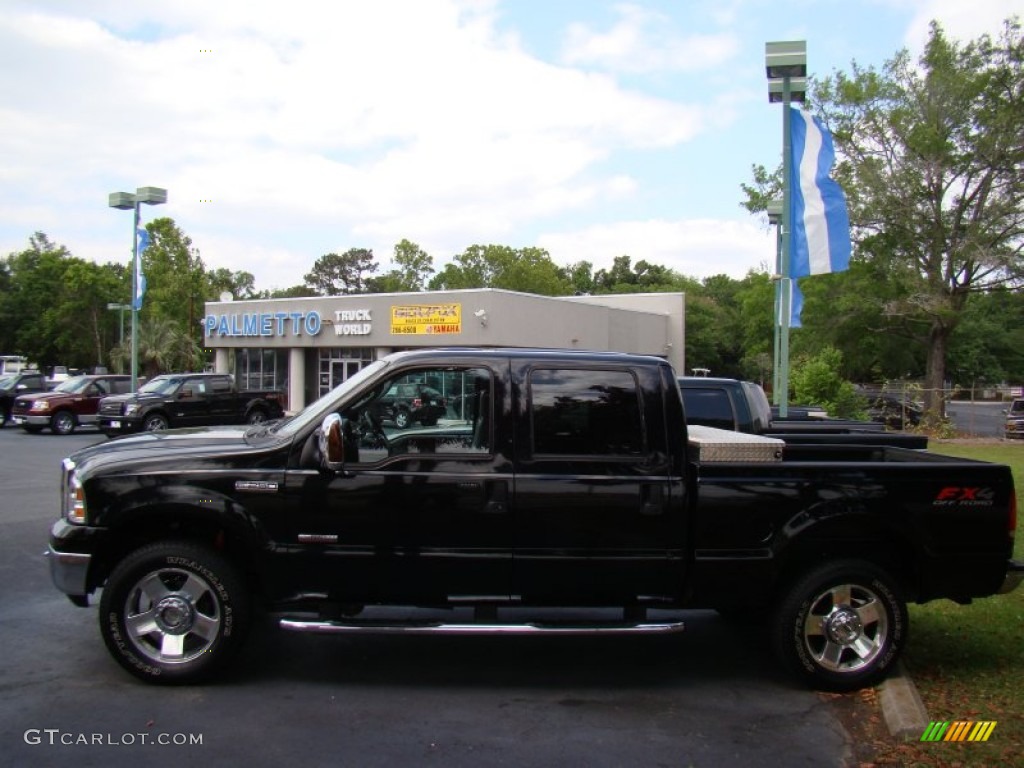 2006 F250 Super Duty Lariat FX4 Off Road Crew Cab 4x4 - Black / Medium Flint photo #1