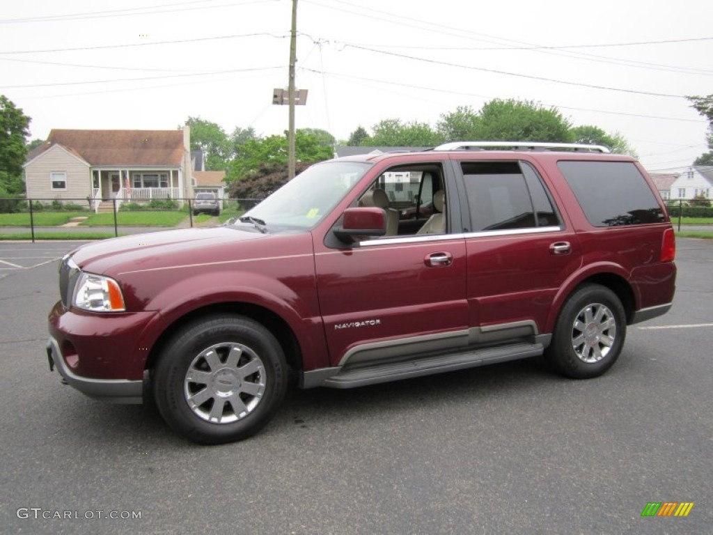 2004 Navigator Luxury - Merlot Red Metallic / Light Parchment photo #1