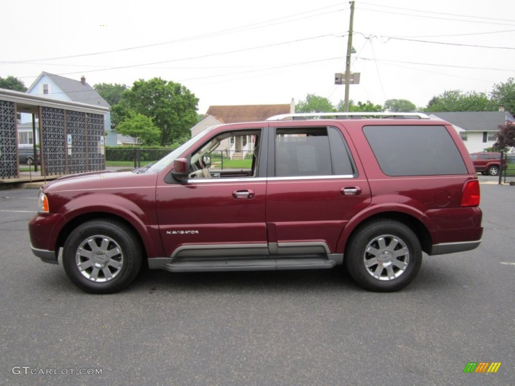 2004 Navigator Luxury - Merlot Red Metallic / Light Parchment photo #3
