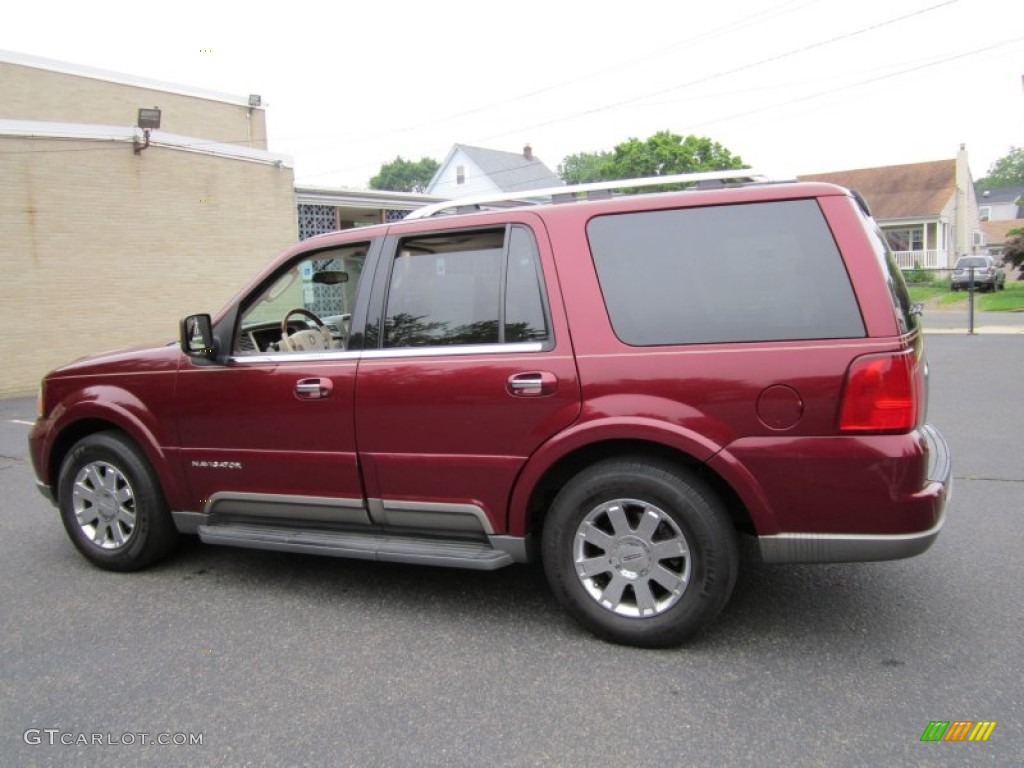 2004 Navigator Luxury - Merlot Red Metallic / Light Parchment photo #4