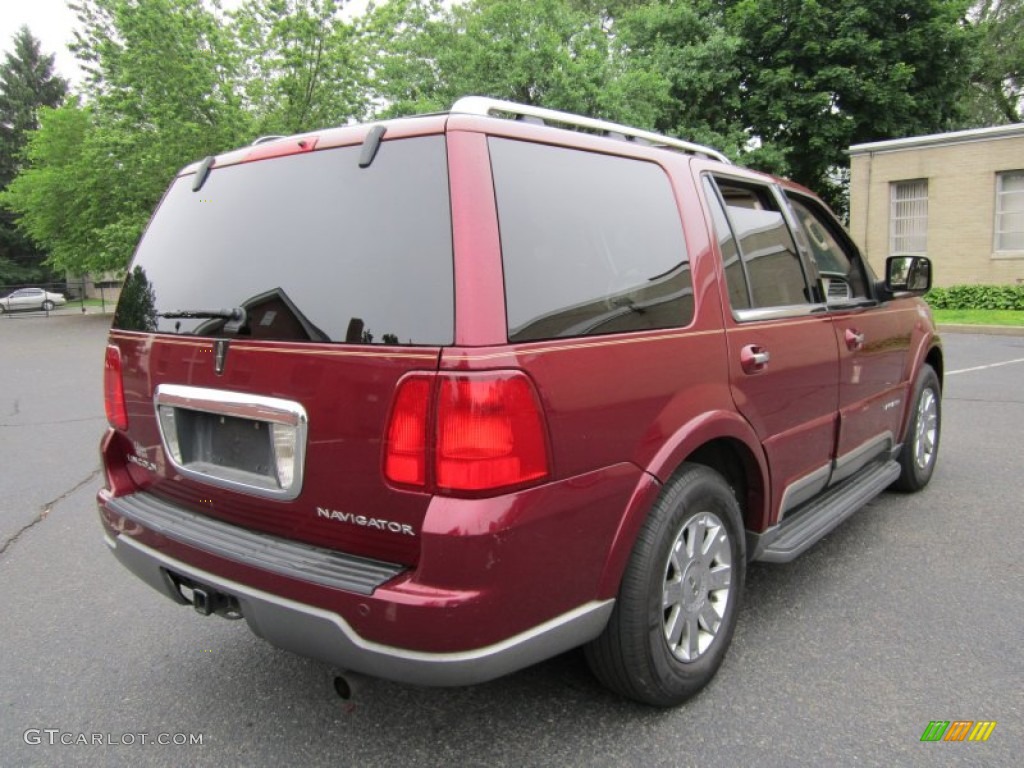 2004 Navigator Luxury - Merlot Red Metallic / Light Parchment photo #6