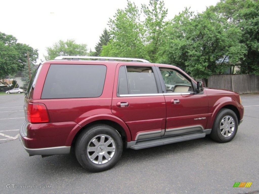 2004 Navigator Luxury - Merlot Red Metallic / Light Parchment photo #7
