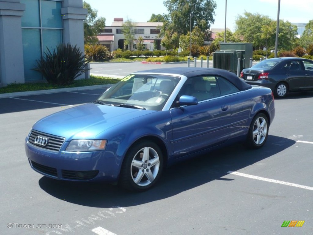 2005 A4 3.0 quattro Cabriolet - Ocean Blue Pearl / Beige photo #3