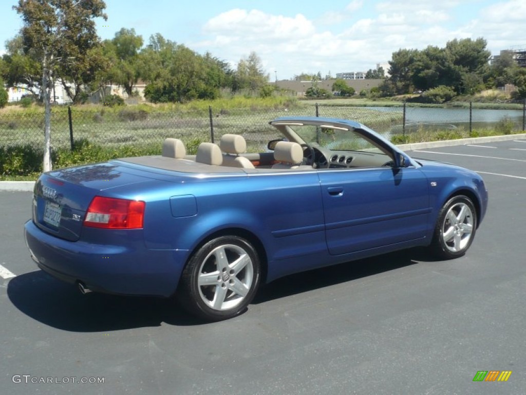 2005 A4 3.0 quattro Cabriolet - Ocean Blue Pearl / Beige photo #13