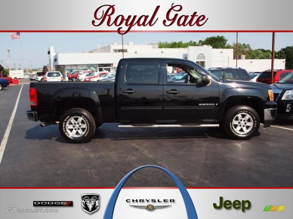 2008 Sierra 1500 SLE Crew Cab 4x4 - Onyx Black / Dark Titanium photo #1