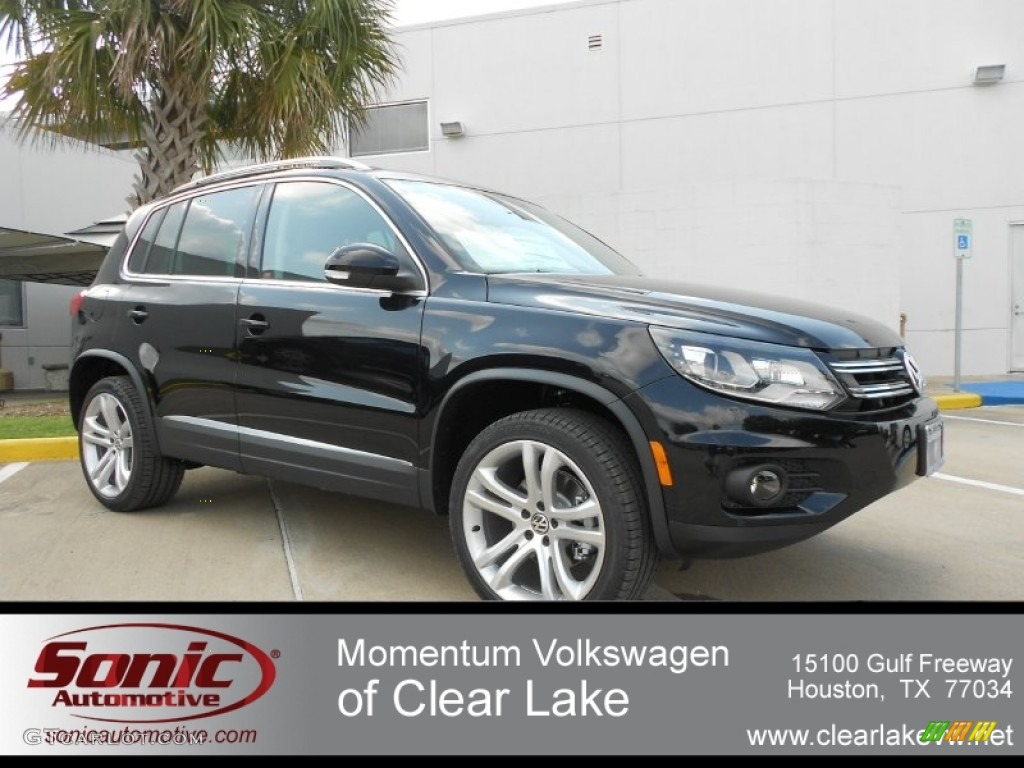 2012 Tiguan SEL - Deep Black Metallic / Black photo #1