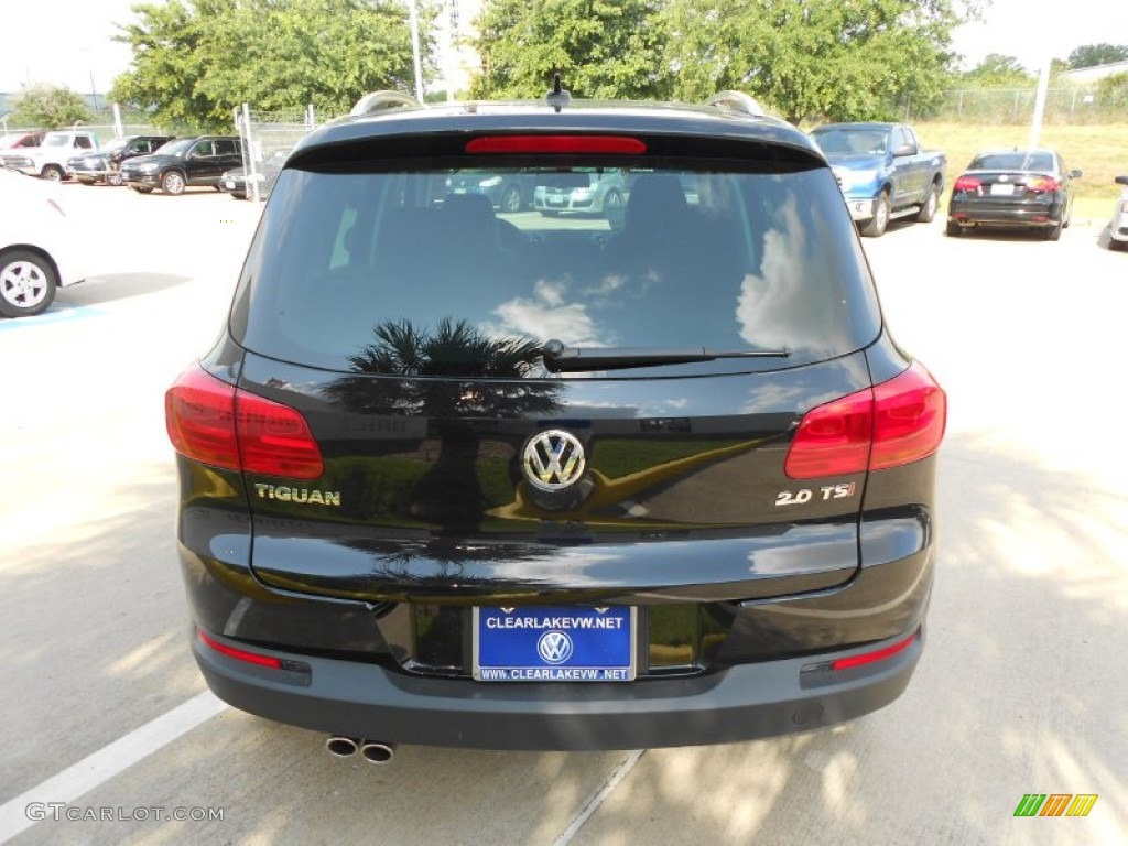 2012 Tiguan SEL - Deep Black Metallic / Black photo #6