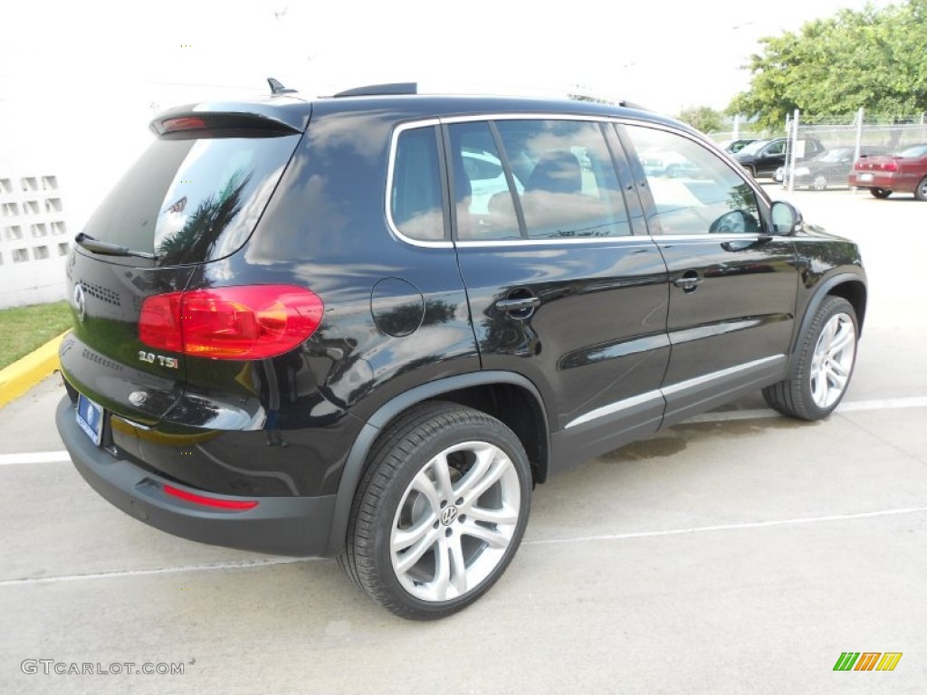 2012 Tiguan SEL - Deep Black Metallic / Black photo #7