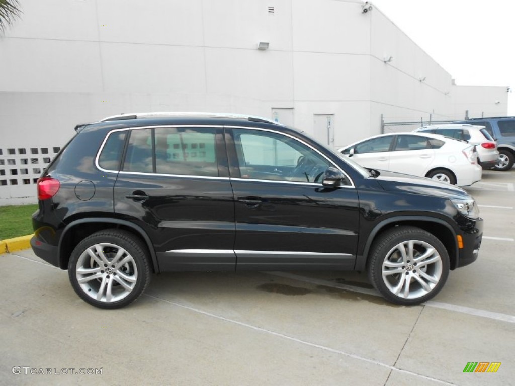2012 Tiguan SEL - Deep Black Metallic / Black photo #8