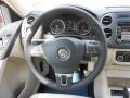 2012 Volkswagen Tiguan Beige Interior Steering Wheel Photo