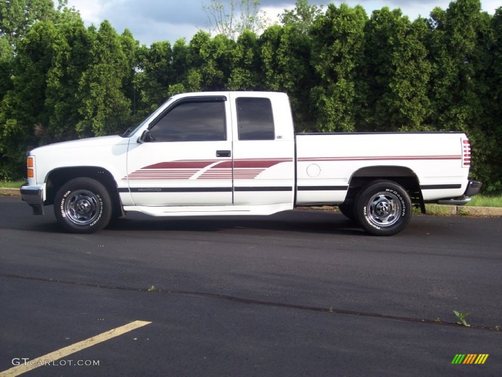 1997 Sierra 1500 SLT Extended Cab - Olympic White / Pewter Gray photo #5