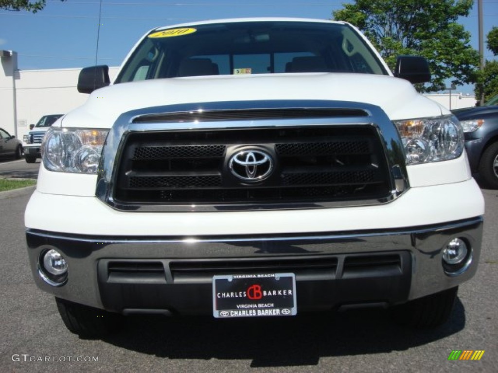 2010 Tundra Double Cab - Super White / Sand Beige photo #7