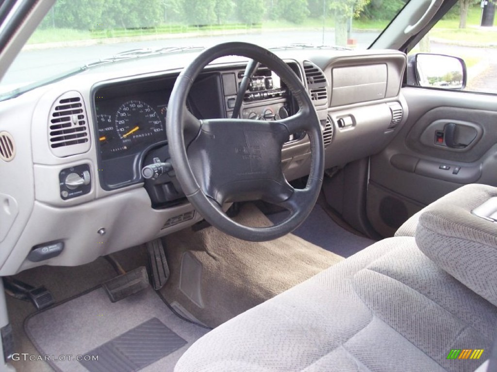 Pewter Gray Interior 1997 GMC Sierra 1500 SLT Extended Cab Photo #65708087