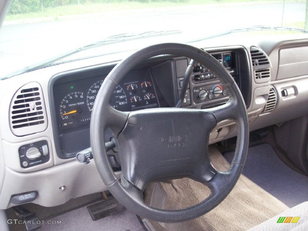1997 Sierra 1500 SLT Extended Cab - Olympic White / Pewter Gray photo #43