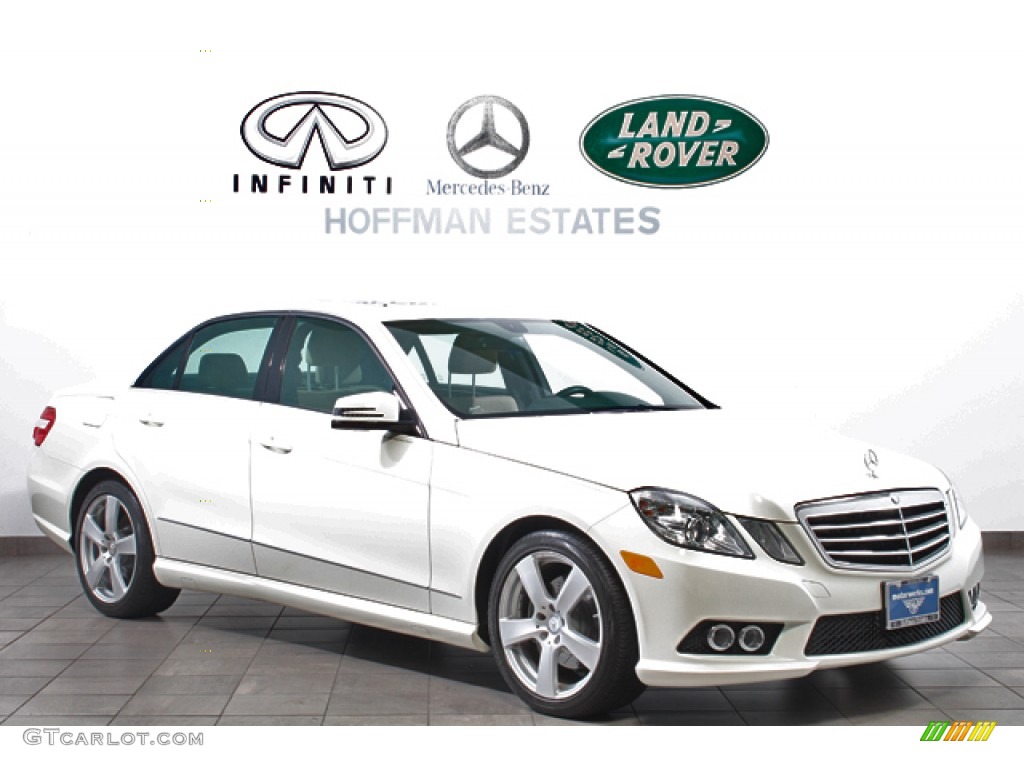 2010 E 350 4Matic Sedan - Arctic White / Almond Beige photo #1