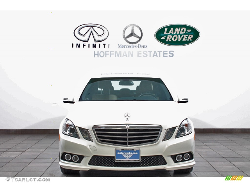2010 E 350 4Matic Sedan - Arctic White / Almond Beige photo #3