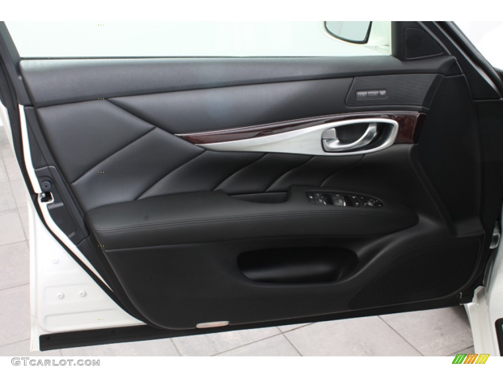 2012 Infiniti M 37x AWD Sedan Graphite Door Panel Photo #65709953