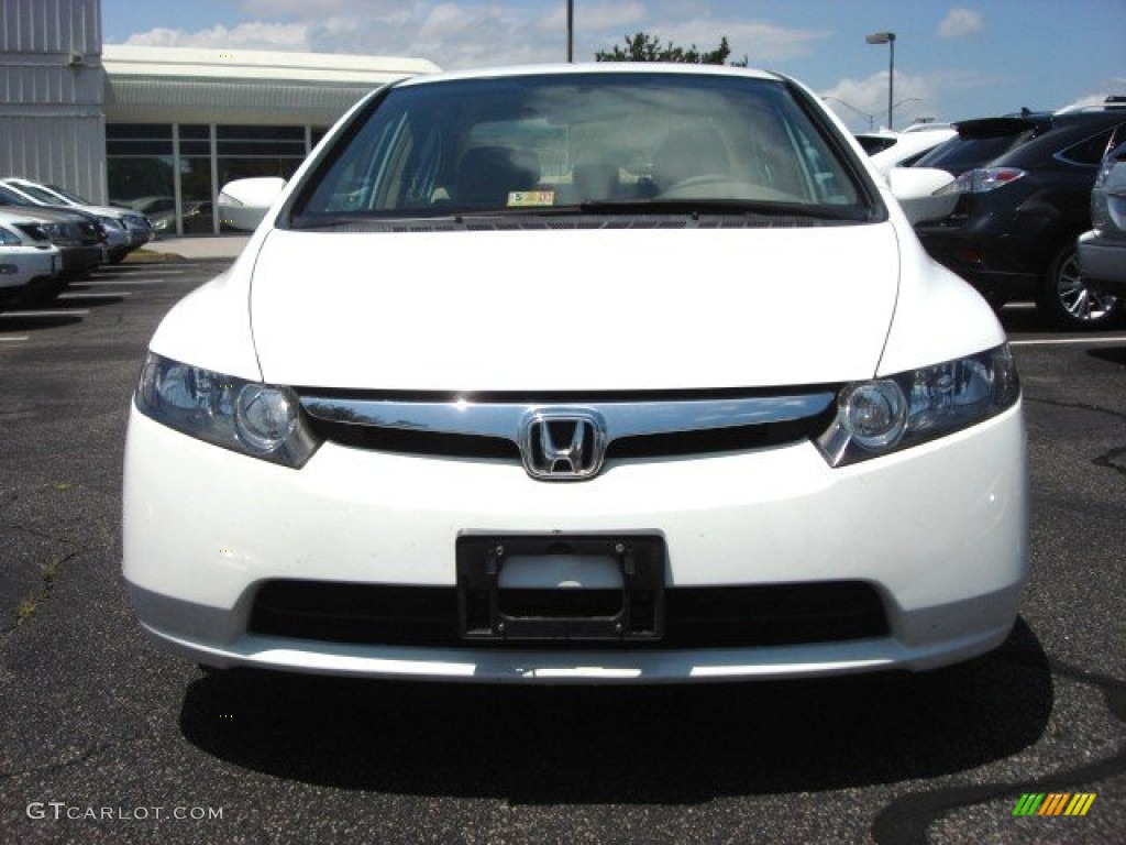 2007 Civic Hybrid Sedan - Taffeta White / Ivory photo #7