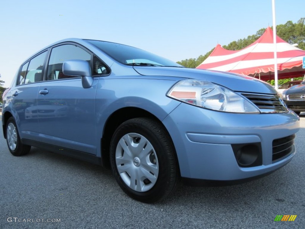 Arctic Blue Metallic 2011 Nissan Versa 1.8 S Hatchback Exterior Photo #65710676