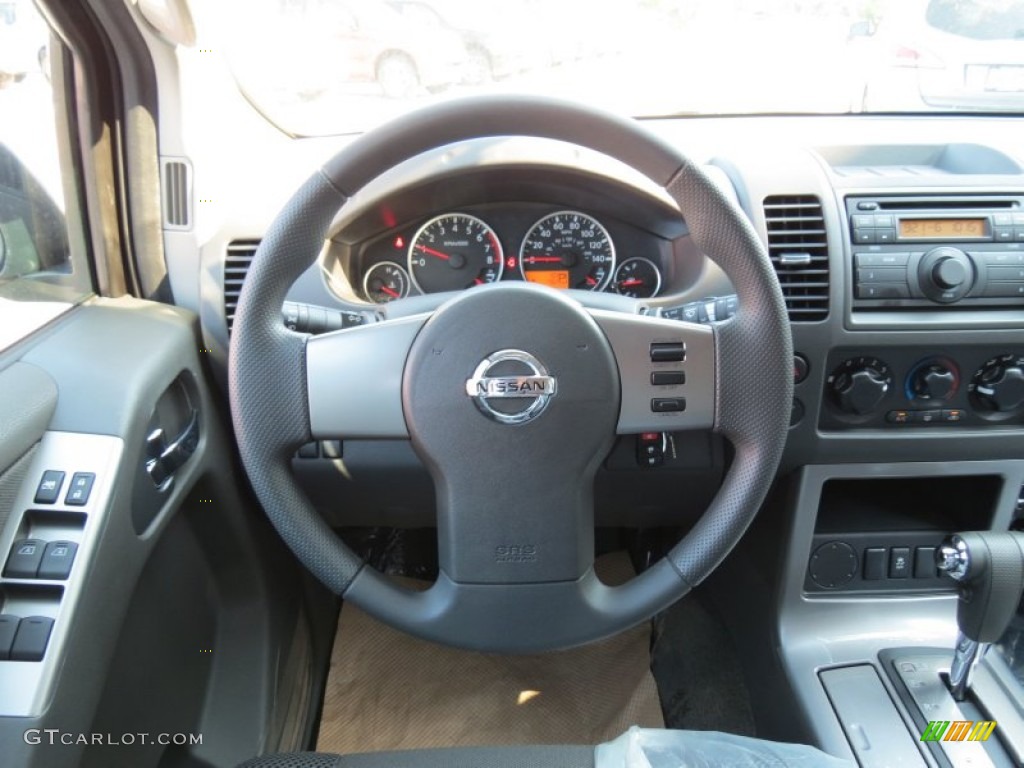 2012 Nissan Pathfinder S Graphite Steering Wheel Photo #65712683