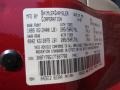  2007 PT Cruiser GT Inferno Red Crystal Pearl Color Code PRH