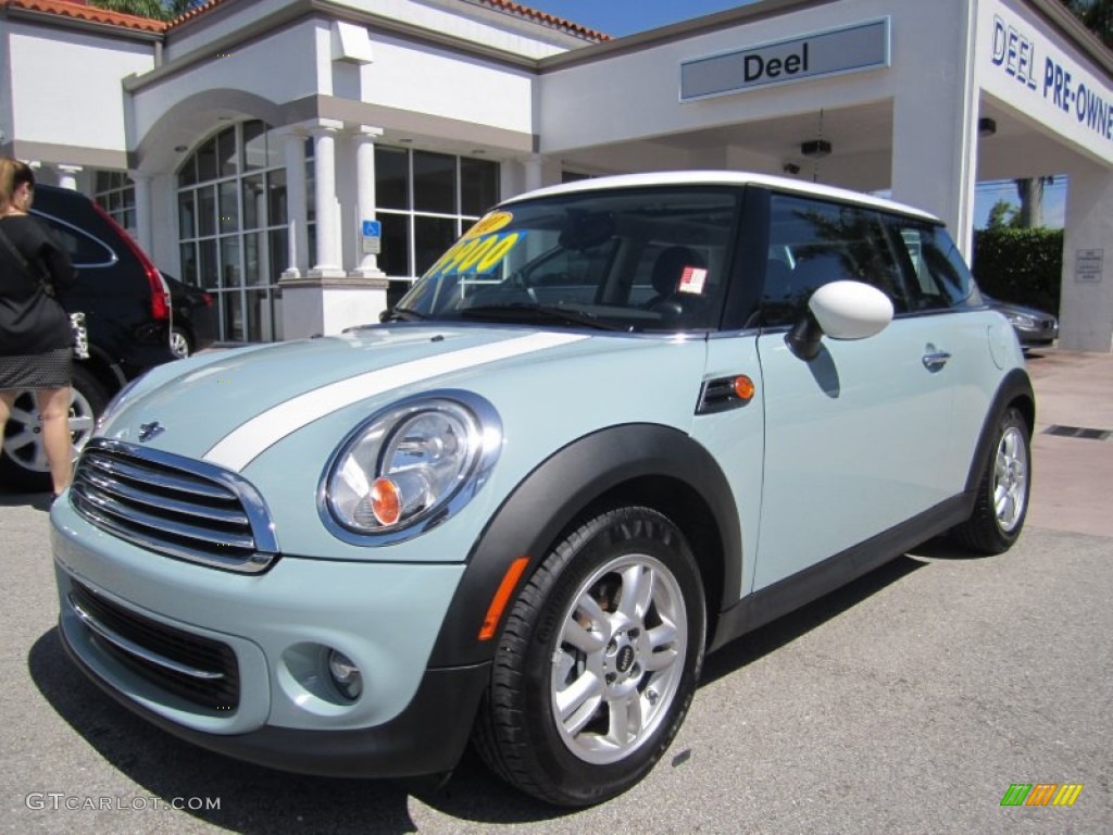 Ice Blue Mini Cooper