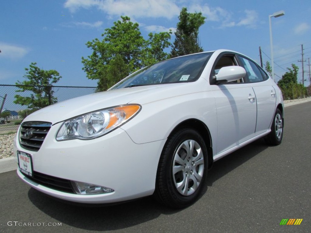 2009 Elantra GLS Sedan - Captiva White / Gray photo #1