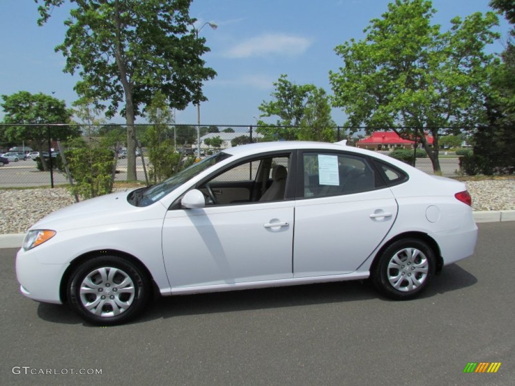 2009 Elantra GLS Sedan - Captiva White / Gray photo #4