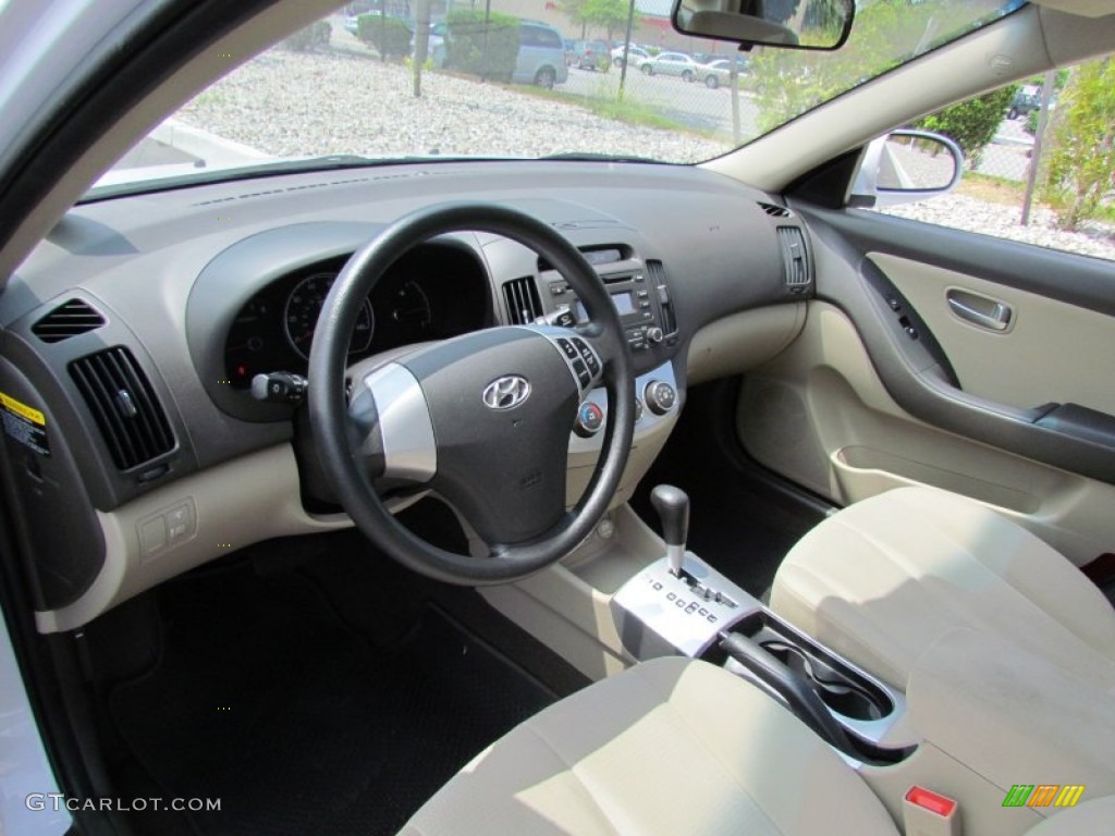 2009 Elantra GLS Sedan - Captiva White / Gray photo #8