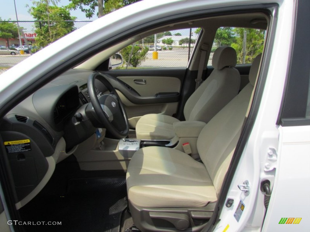 2009 Elantra GLS Sedan - Captiva White / Gray photo #10