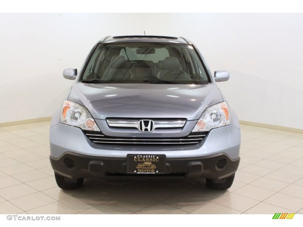 2009 CR-V EX-L 4WD - Glacier Blue Metallic / Gray photo #2