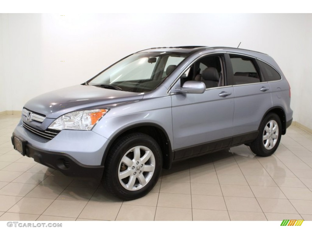 2009 CR-V EX-L 4WD - Glacier Blue Metallic / Gray photo #3