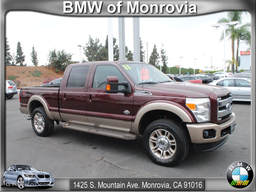 2011 F250 Super Duty King Ranch Crew Cab 4x4 - Royal Red Metallic / Chaparral Leather photo #1
