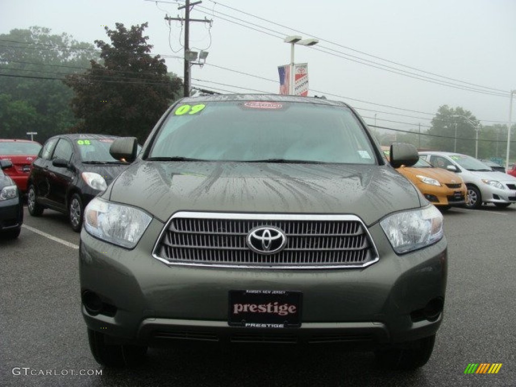 2009 Highlander Hybrid 4WD - Cypress Green Pearl / Sand Beige photo #2