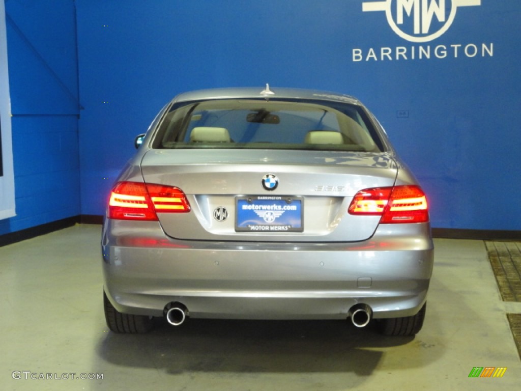 2011 3 Series 335i xDrive Coupe - Space Gray Metallic / Oyster/Black Dakota Leather photo #8