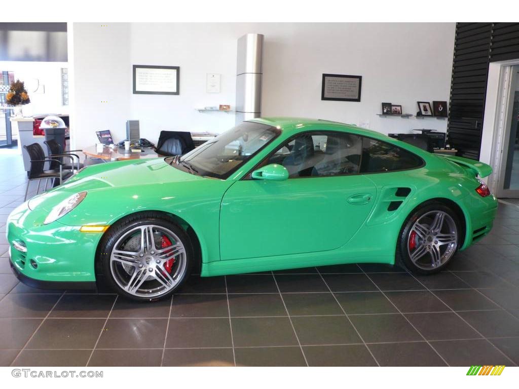 2009 911 Turbo Coupe - Green Paint to Sample / Black photo #1