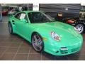 2009 Green Paint to Sample Porsche 911 Turbo Coupe  photo #4