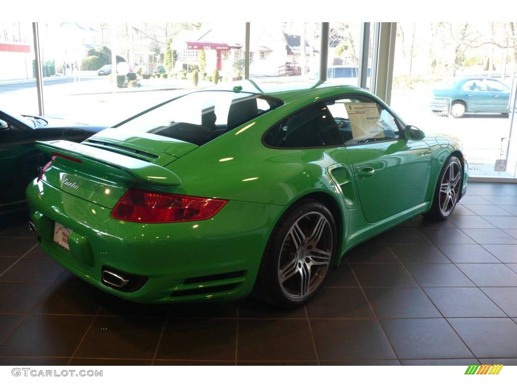 2009 911 Turbo Coupe - Green Paint to Sample / Black photo #10